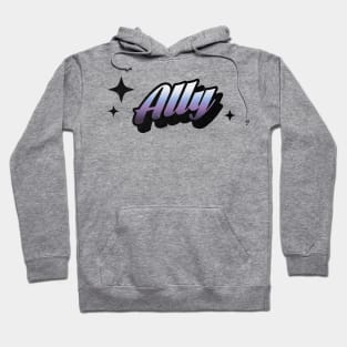 Ally - Retro Classic Typography Style Hoodie